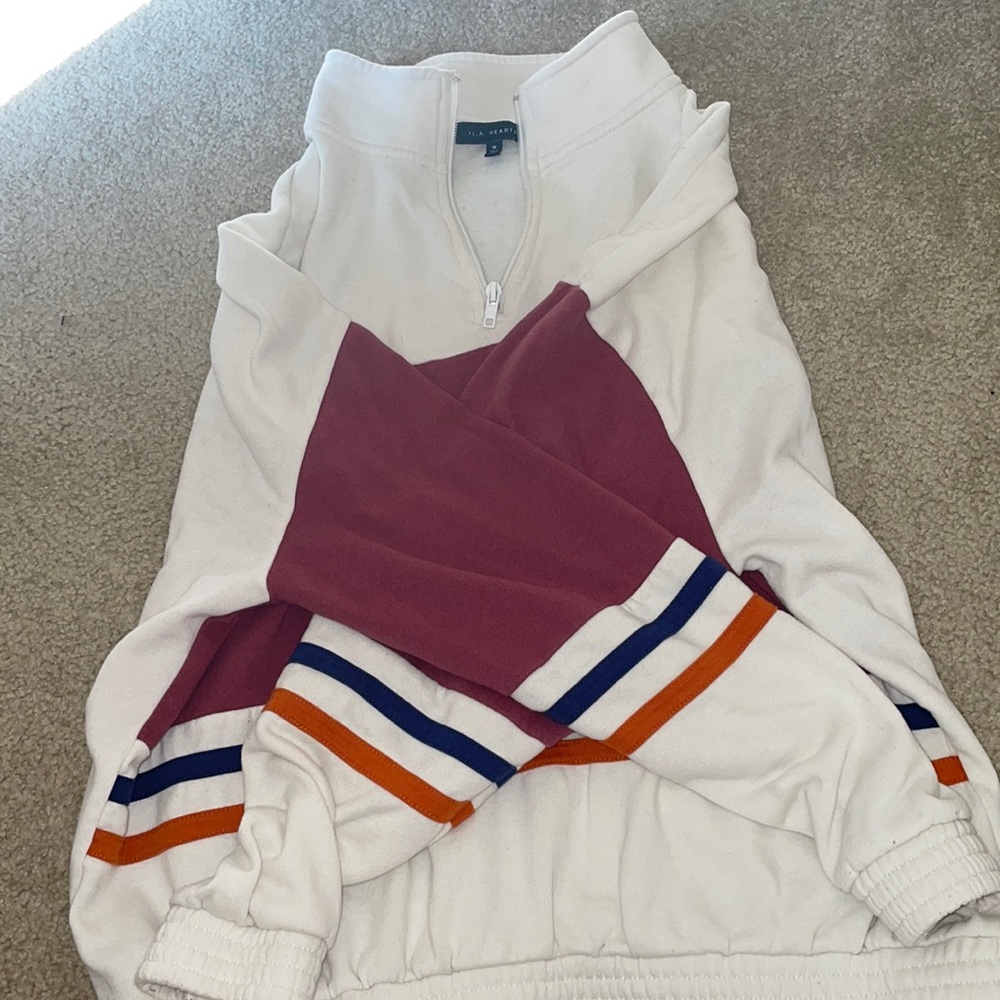 colorful quarter zip